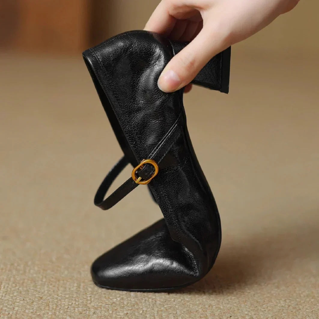 Bella - Genuine Leather Heels