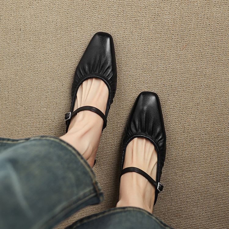 Vanya - Ruched Mary Jane Mule