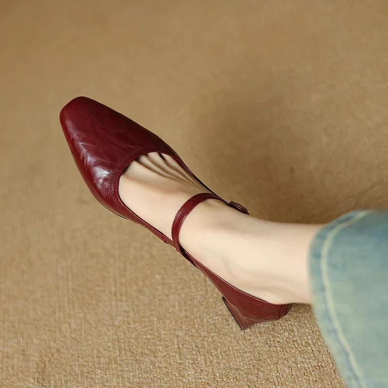 Bella - Genuine Leather Heels