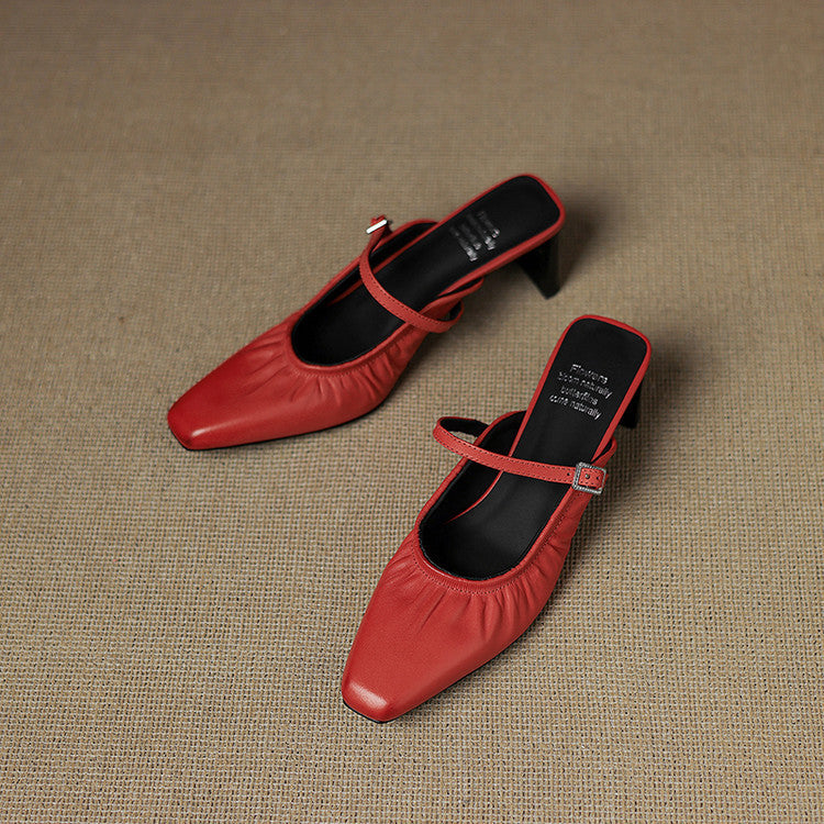Vanya - Ruched Mary Jane Mule