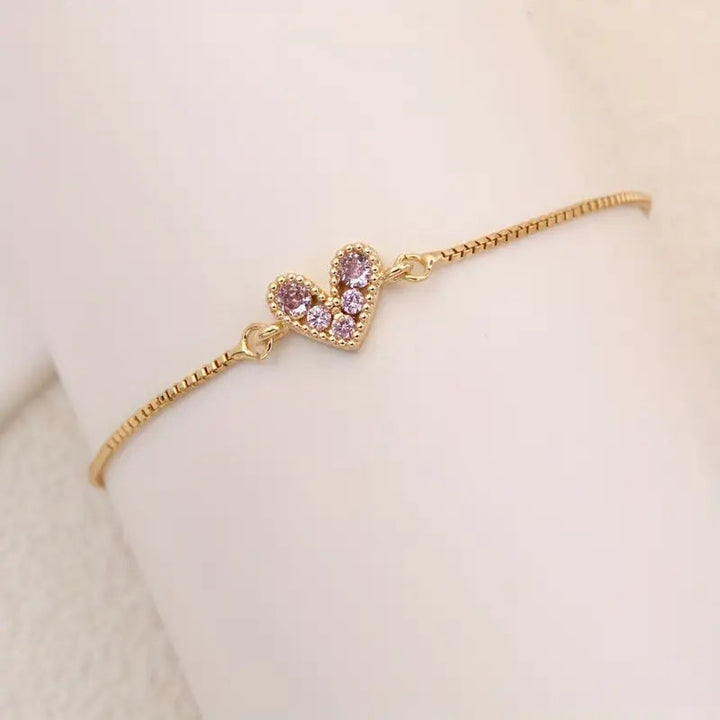 Blush Love Pink Heart Bracelet