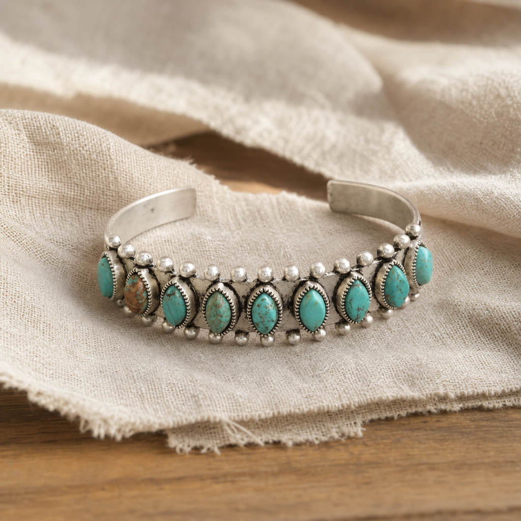 Retro Turquoise Stone Bracelet