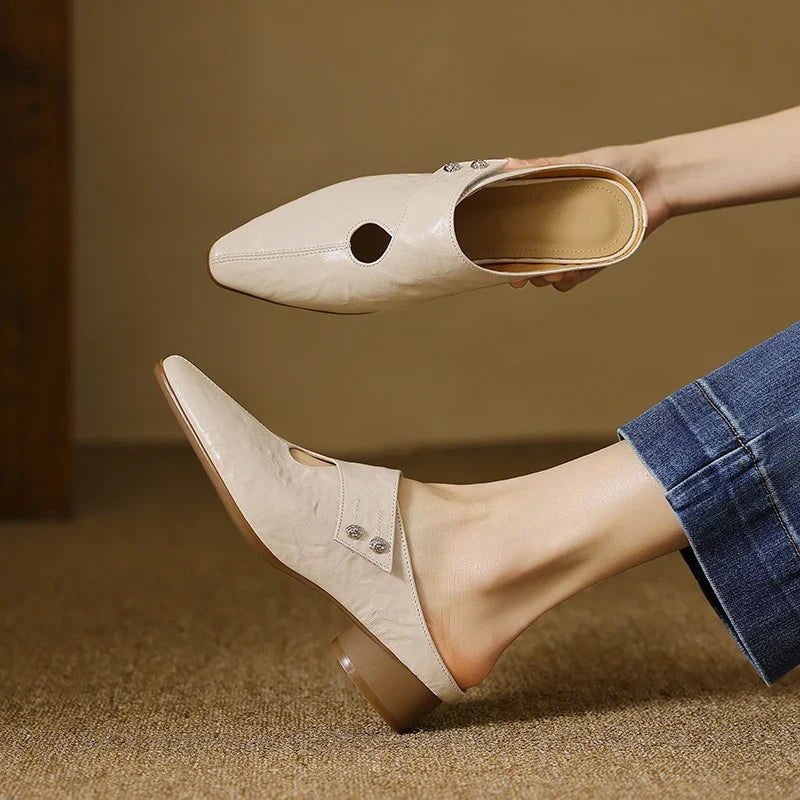 Olga - Genuine Leather Mules