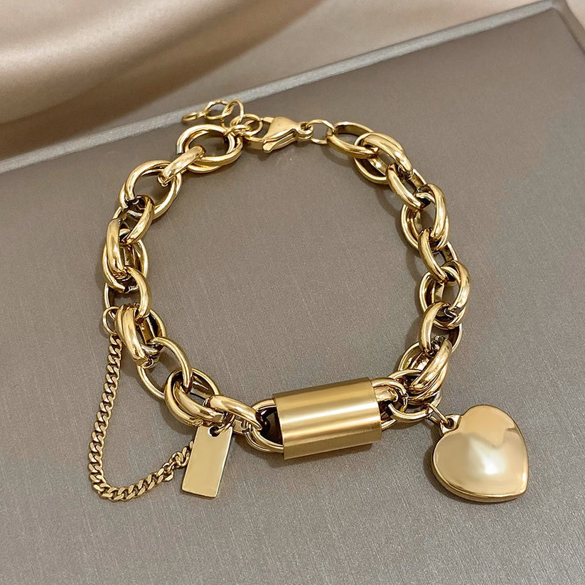 Chunky Comfort Heart Bracelet