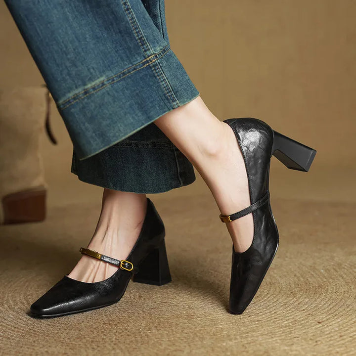 Maela - Genuine Leather Heels