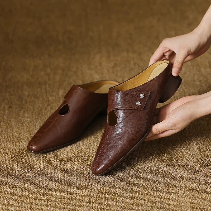 Olga - Genuine Leather Mules
