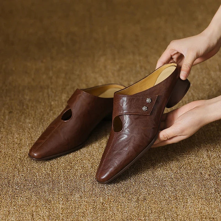 Olga - Genuine Leather Mules