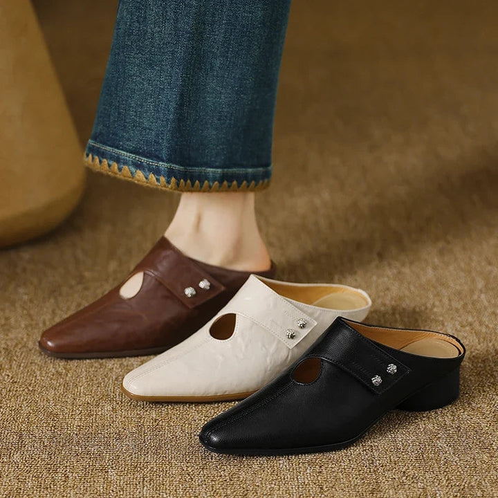 Olga - Genuine Leather Mules