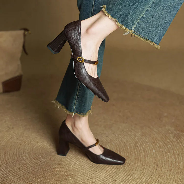 Maela - Genuine Leather Heels