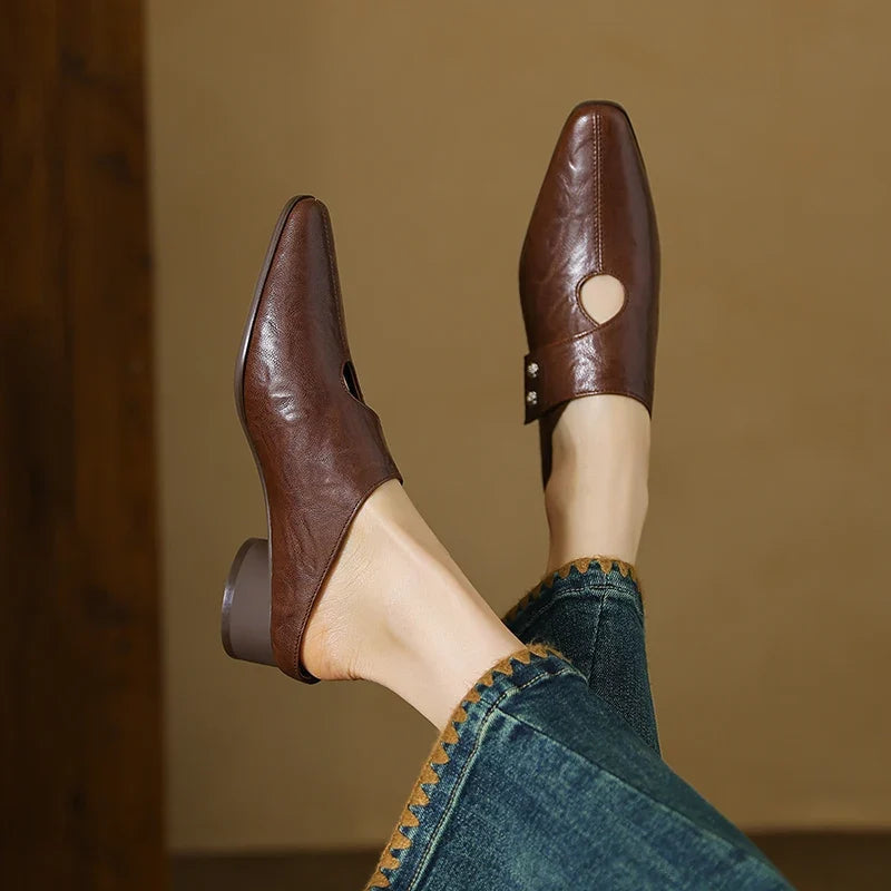 Olga - Genuine Leather Mules
