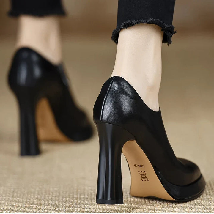 Anita - Leather Heels