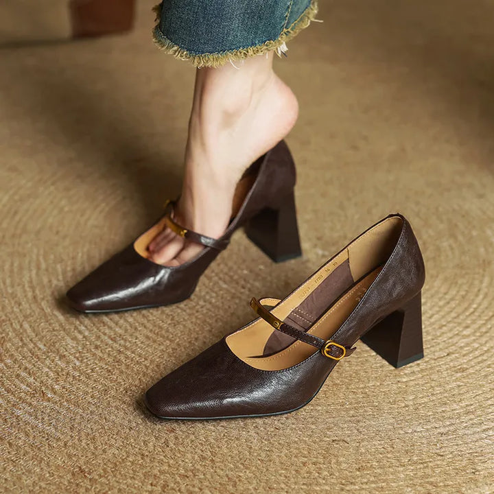 Maela - Genuine Leather Heels