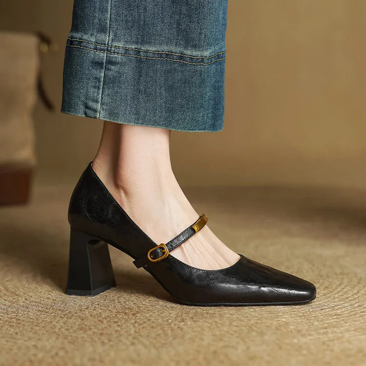 Maela - Genuine Leather Heels