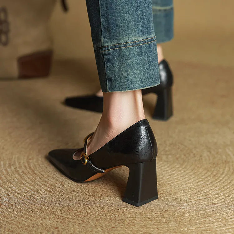 Maela - Genuine Leather Heels
