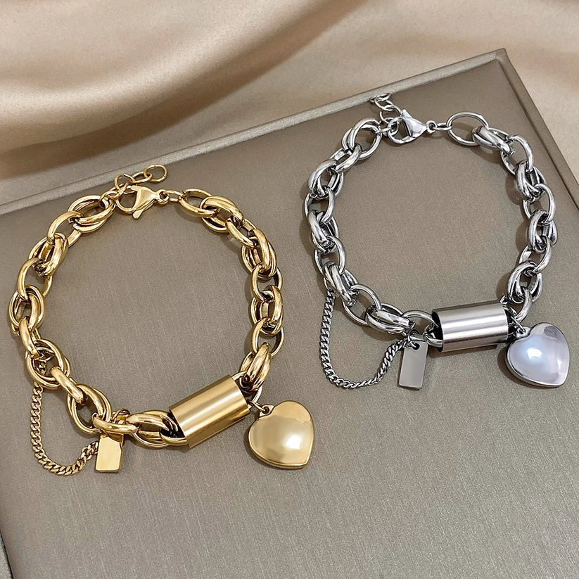Chunky Comfort Heart Bracelet