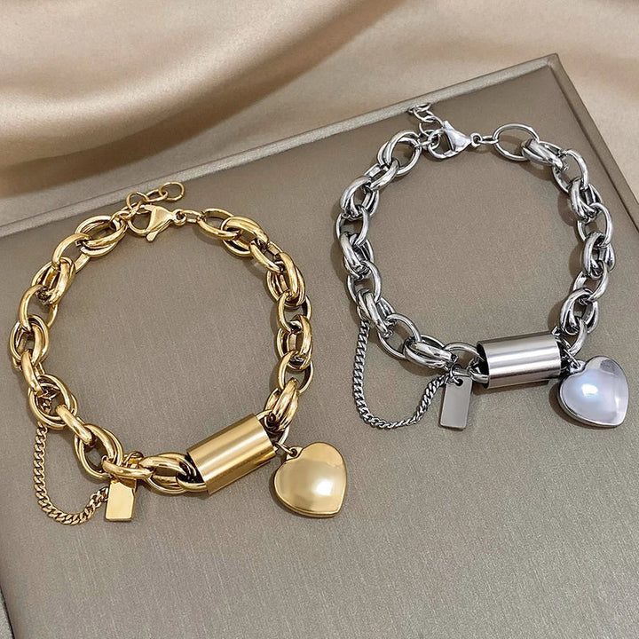Chunky Comfort Heart Bracelet