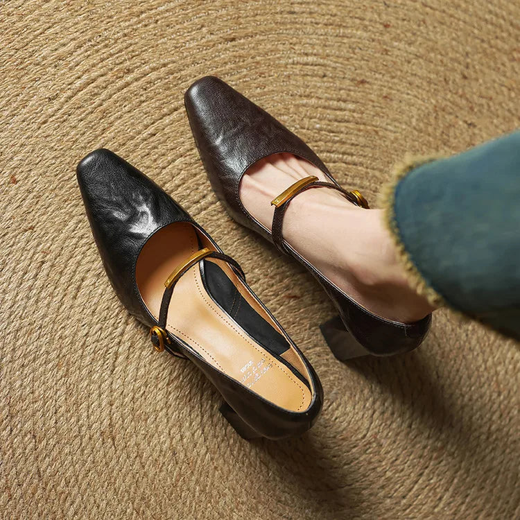 Maela - Genuine Leather Heels