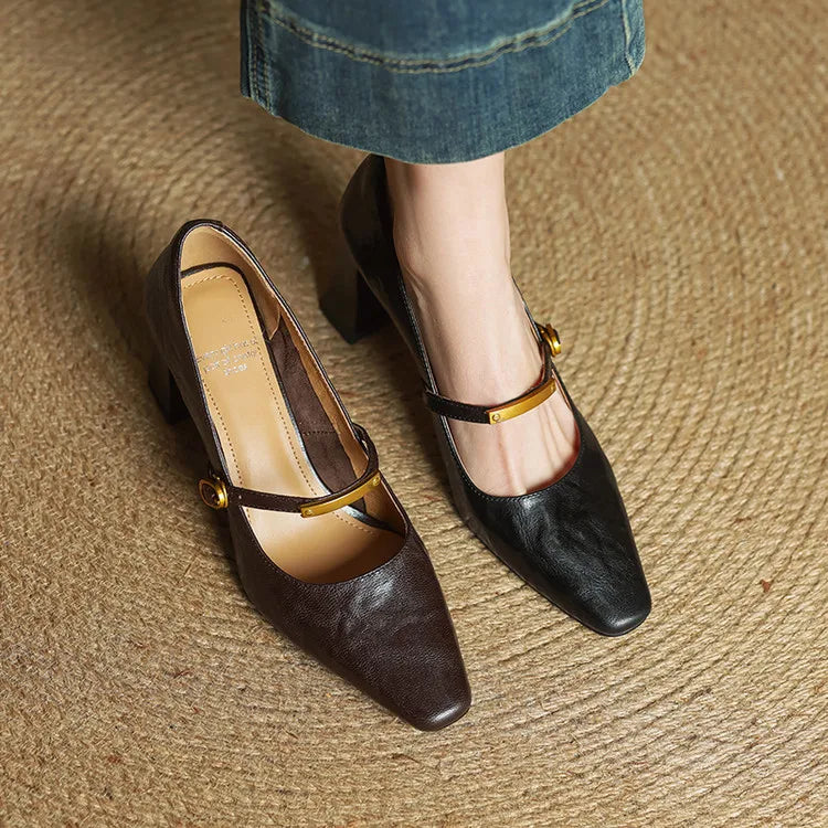 Maela - Genuine Leather Heels