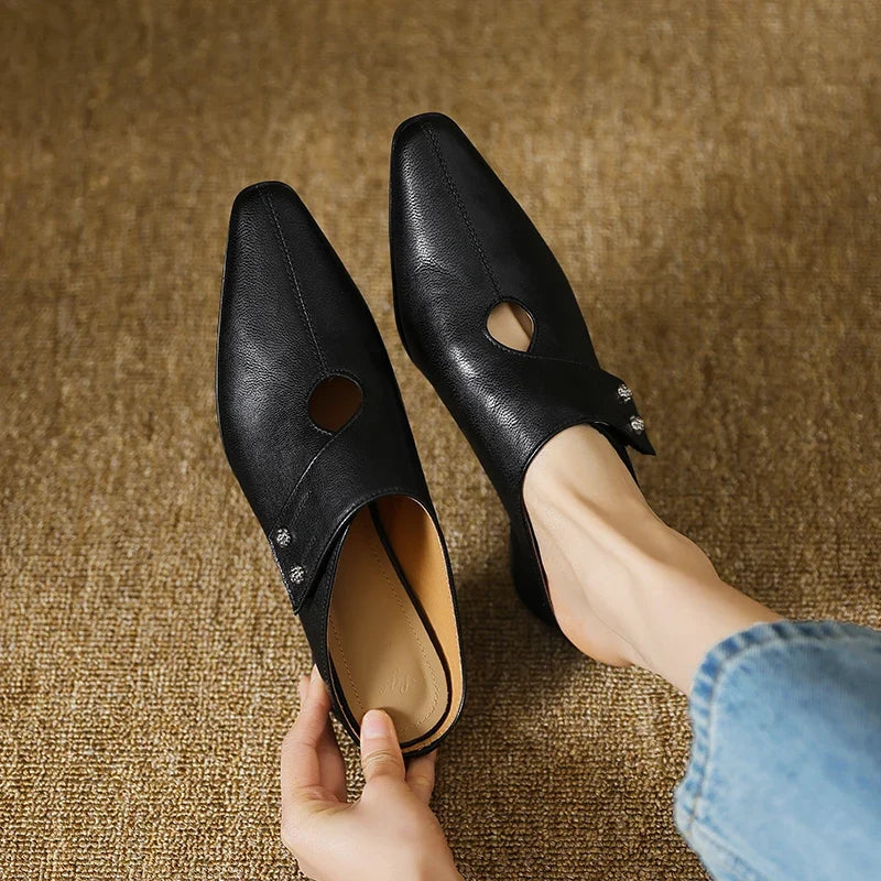 Olga - Genuine Leather Mules