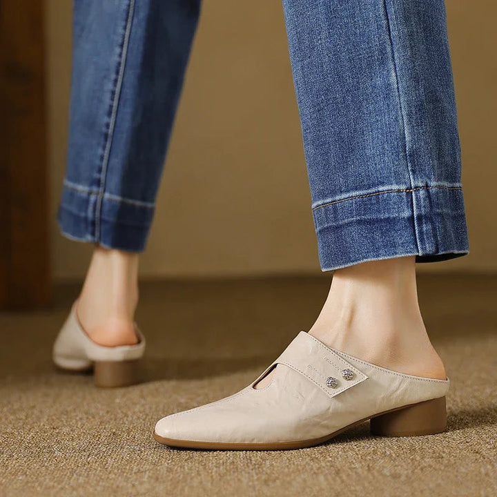 Olga - Genuine Leather Mules