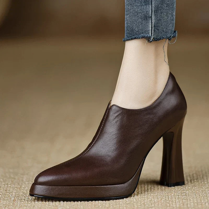 Anita - Leather Heels
