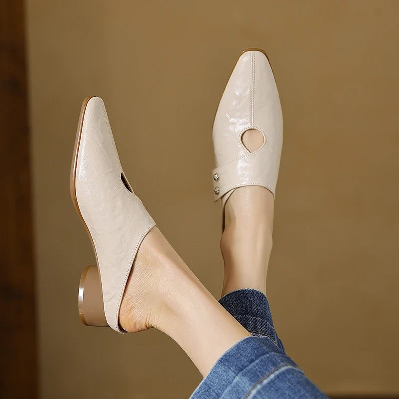 Olga - Genuine Leather Mules