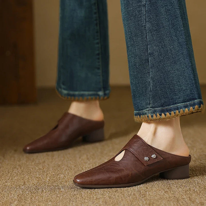 Olga - Genuine Leather Mules