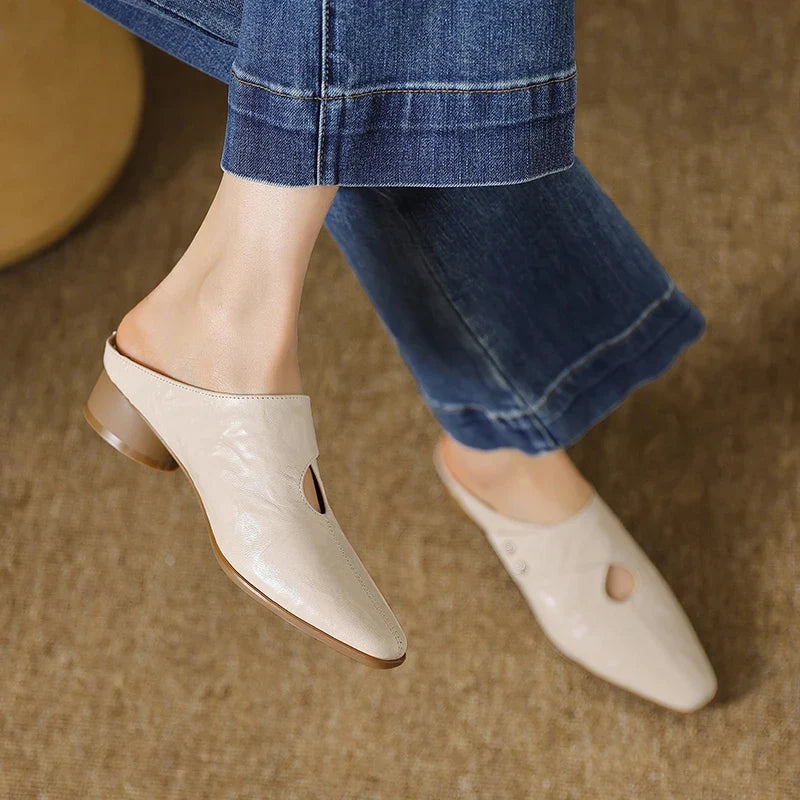 Olga - Genuine Leather Mules