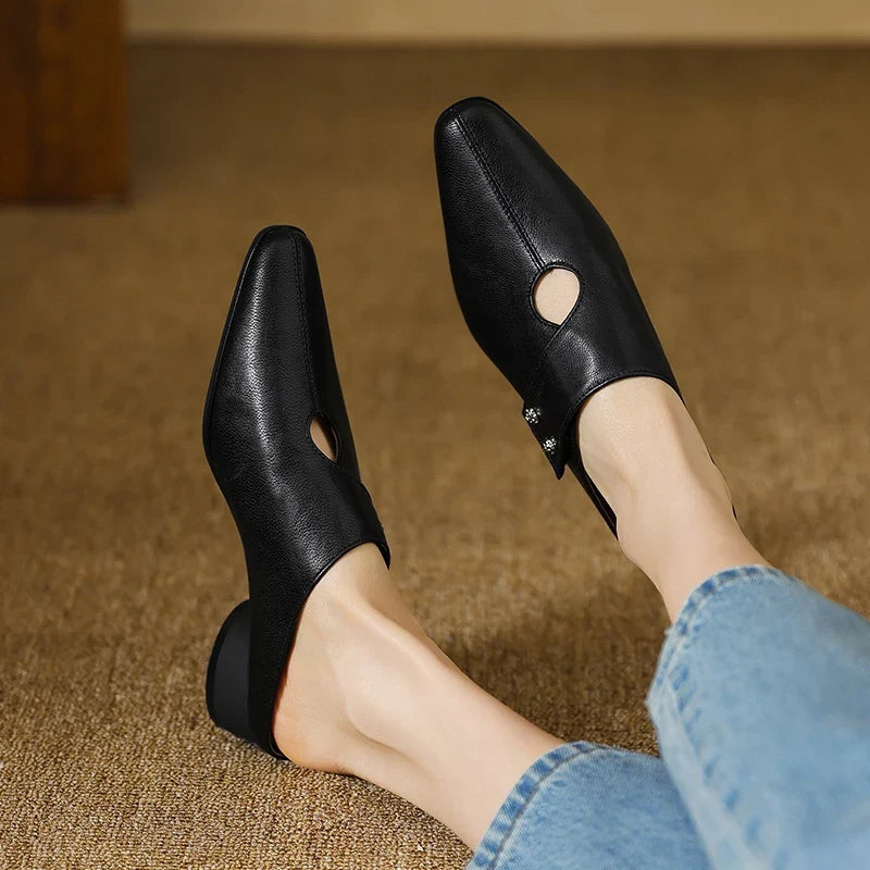 Olga - Genuine Leather Mules