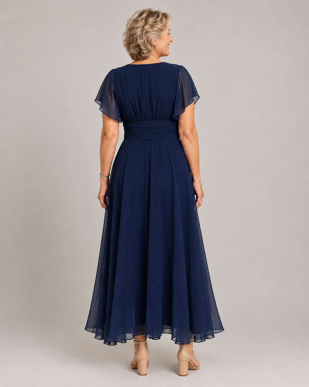 Yasmin V-Neck A-Line Dress
