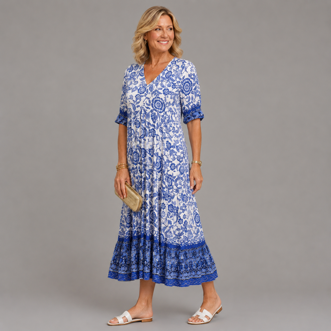Keisha™ - Graceful V-Neck Floral