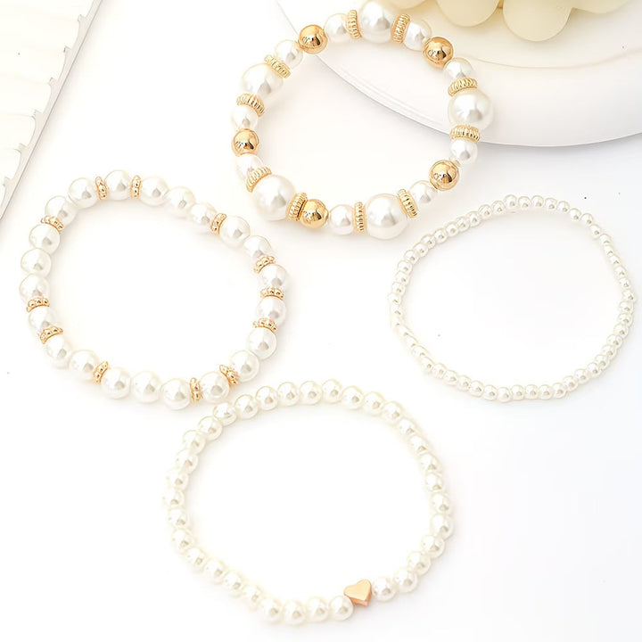 Pearl Stacking Bracelet Set