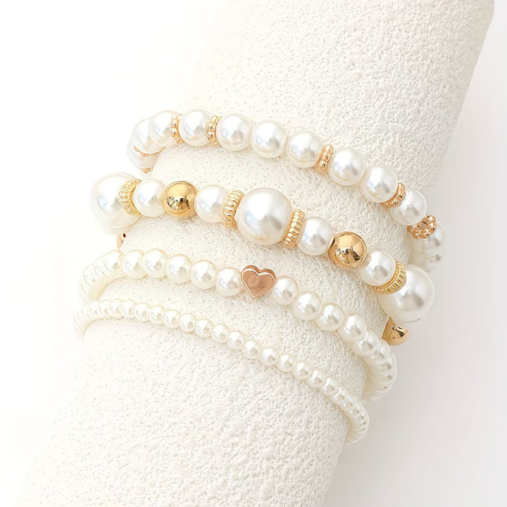 Pearl Stacking Bracelet Set