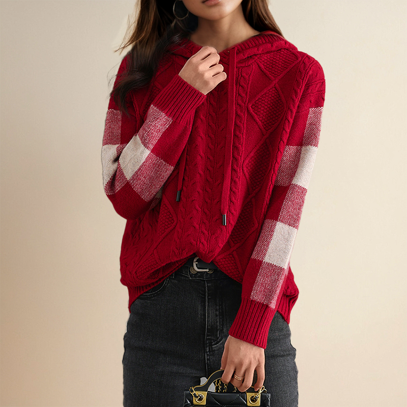Luna - Jacquard Hooded Sweater