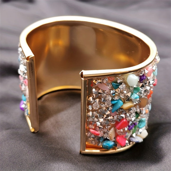 Colorful Inlaid Crystals Bracelet