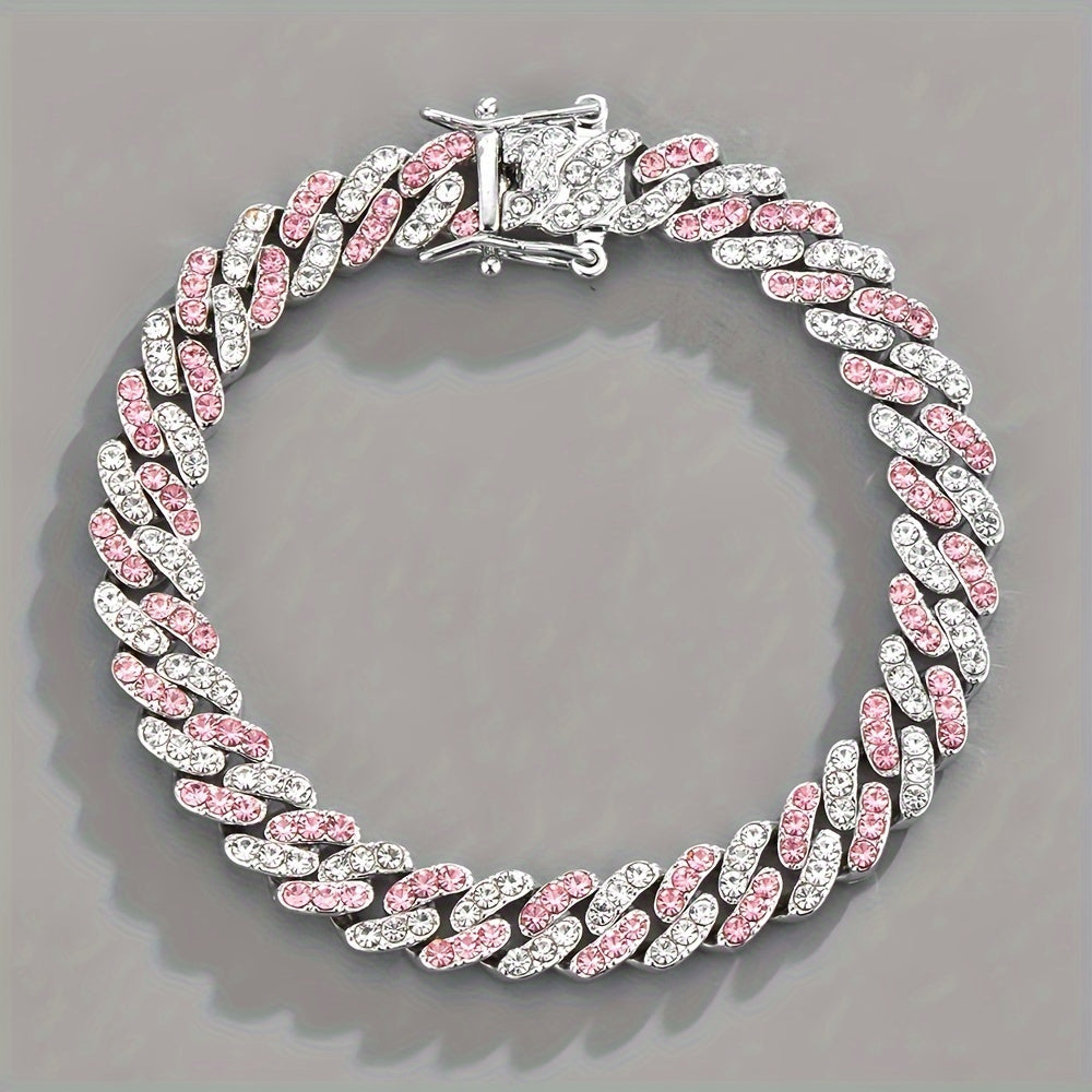Arctic Blush Cuban Bracelet