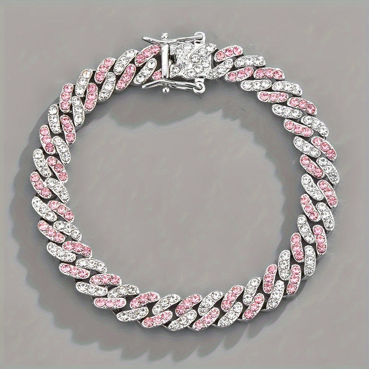 Arctic Blush Cuban Bracelet