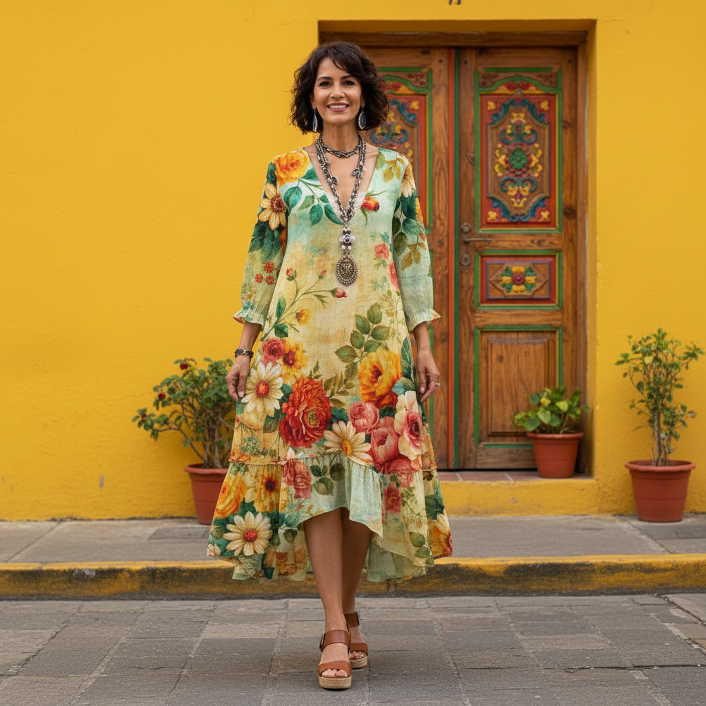 Luna - Vestido Floral Vintage