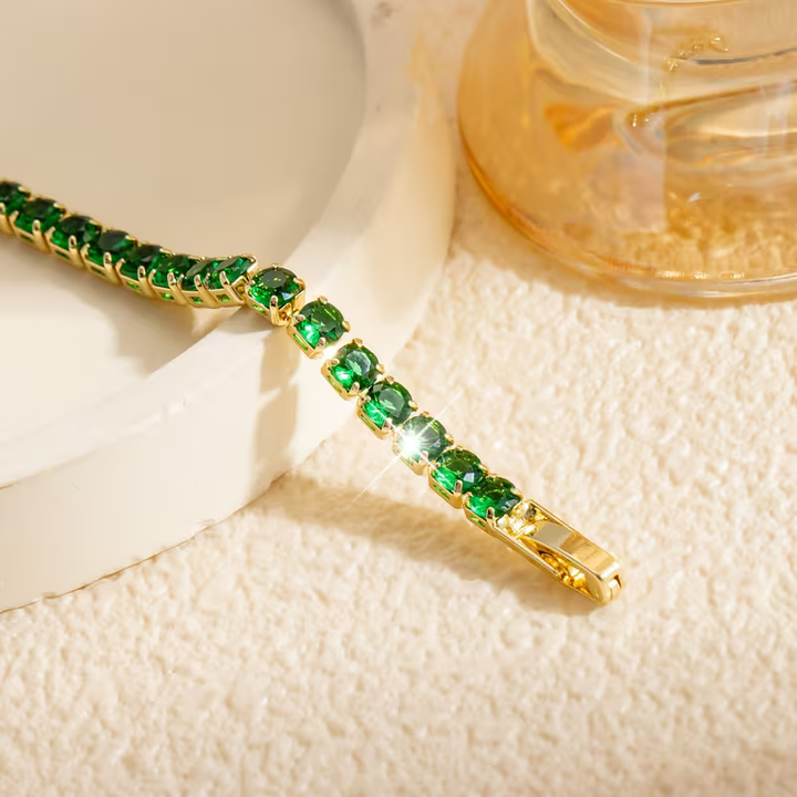 Emerald Tennis Style Bracelet