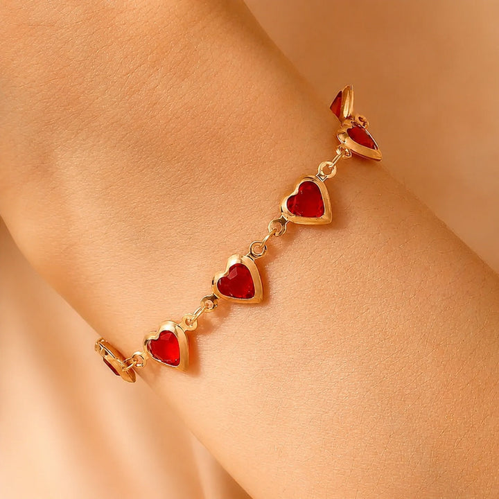 Ophelyra Garnetelle Gold Bracelet