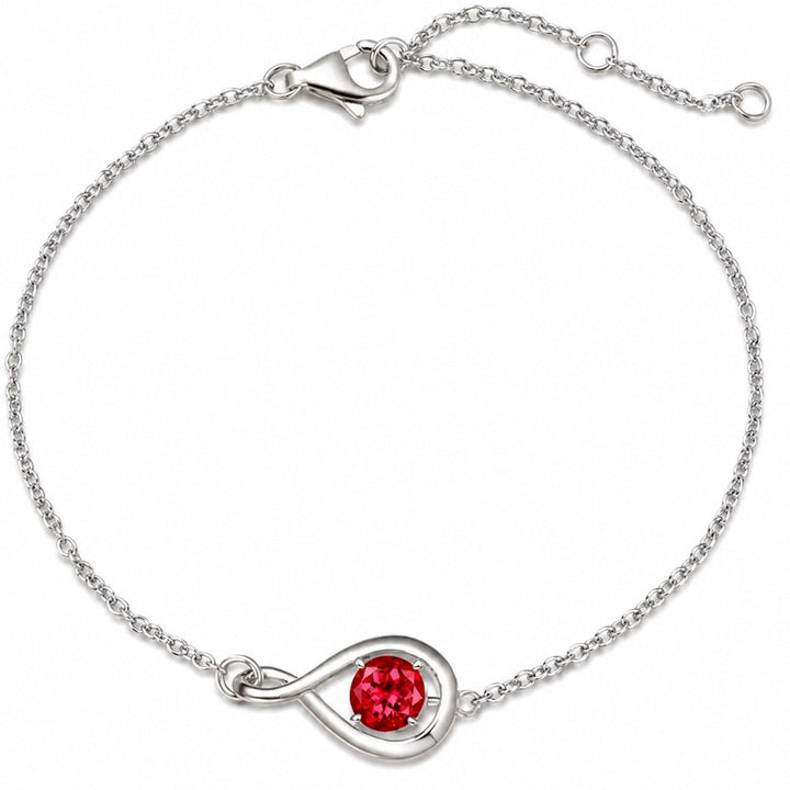 Ruby Infinity White Gold Bracelet