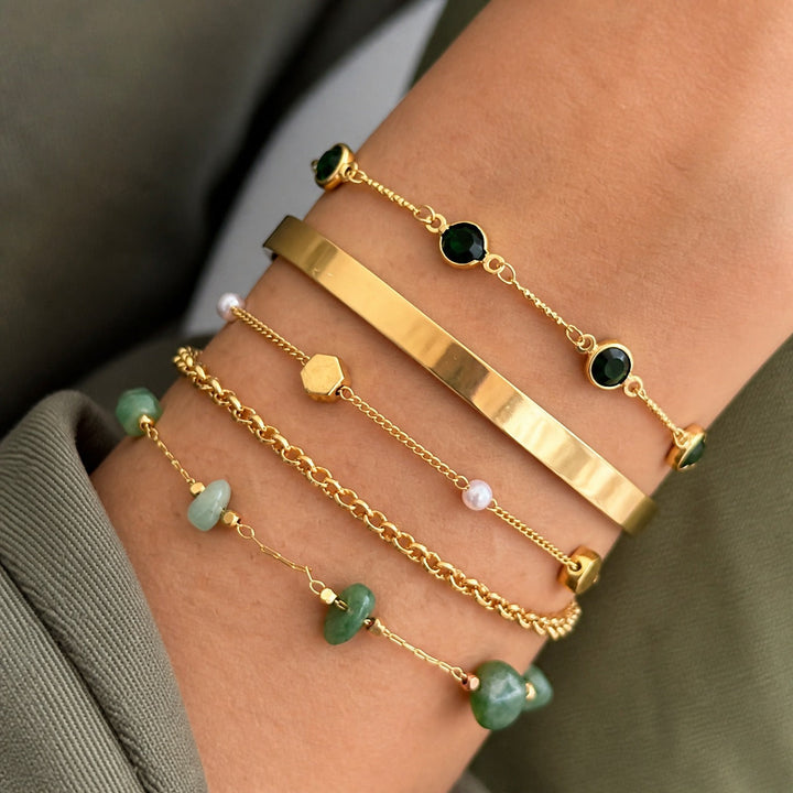 Golden Laurel Bracelet Set