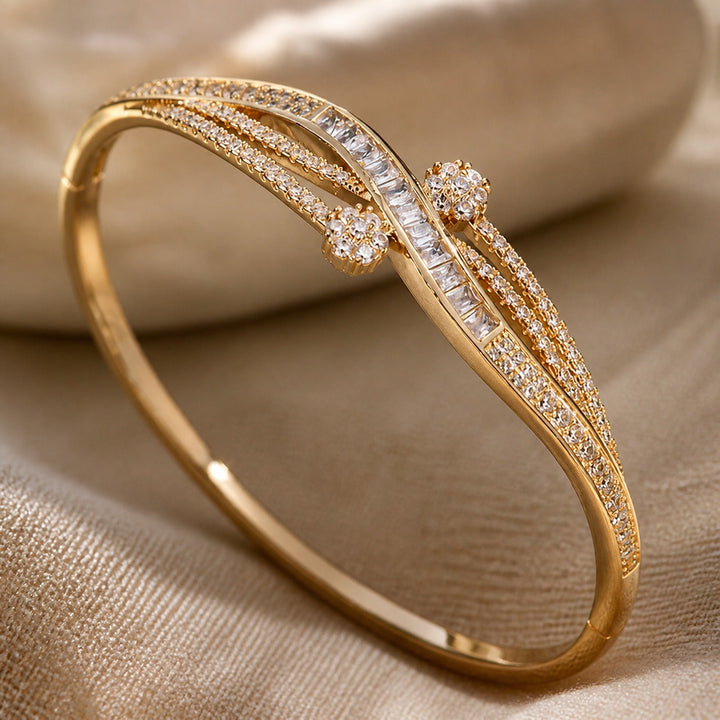 Opulent Gold Statement Bangle