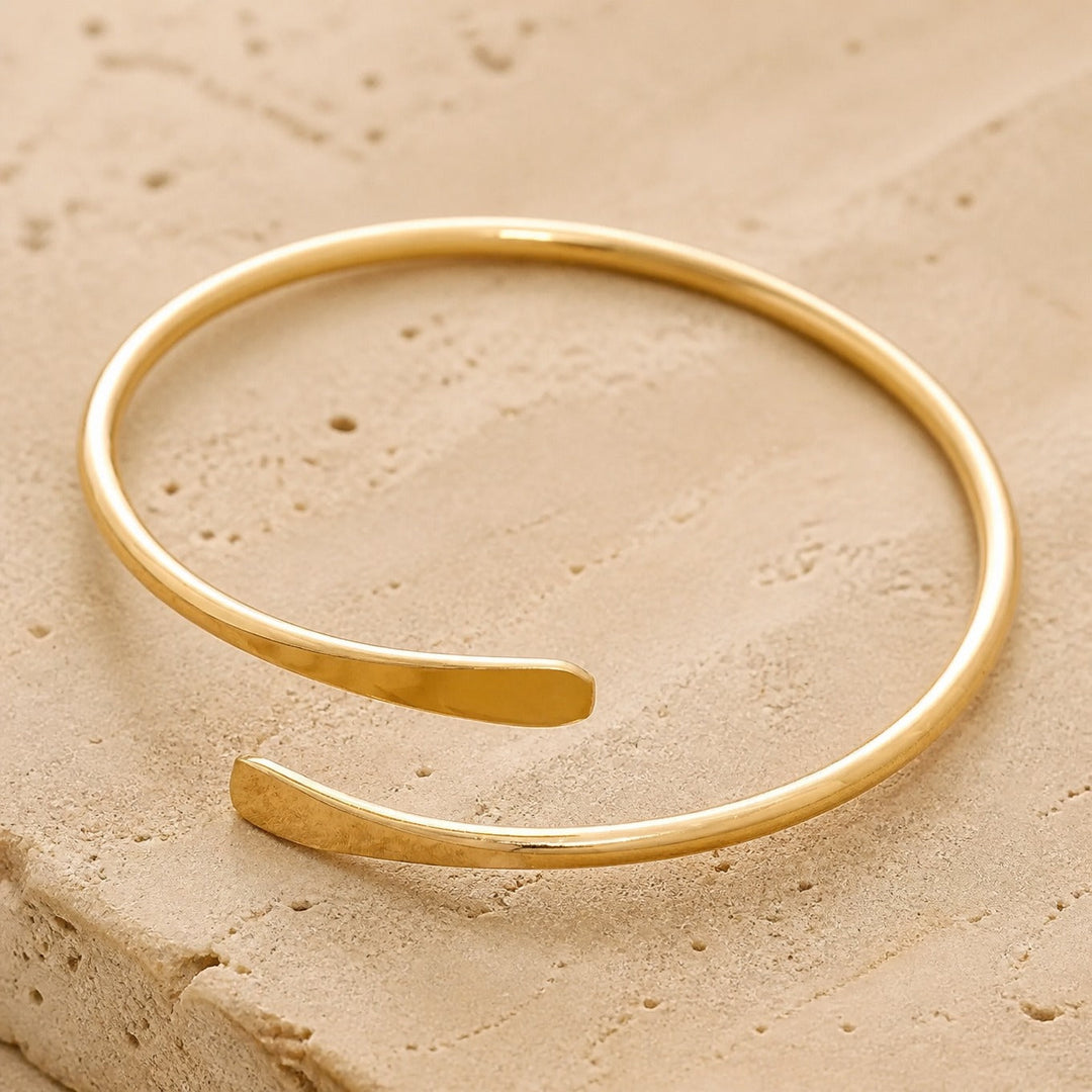 Golden Edge Open Bracelet
