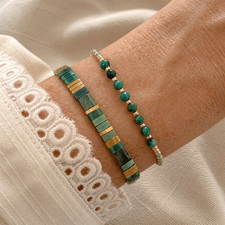 Bohemian Green Charm Bracelet