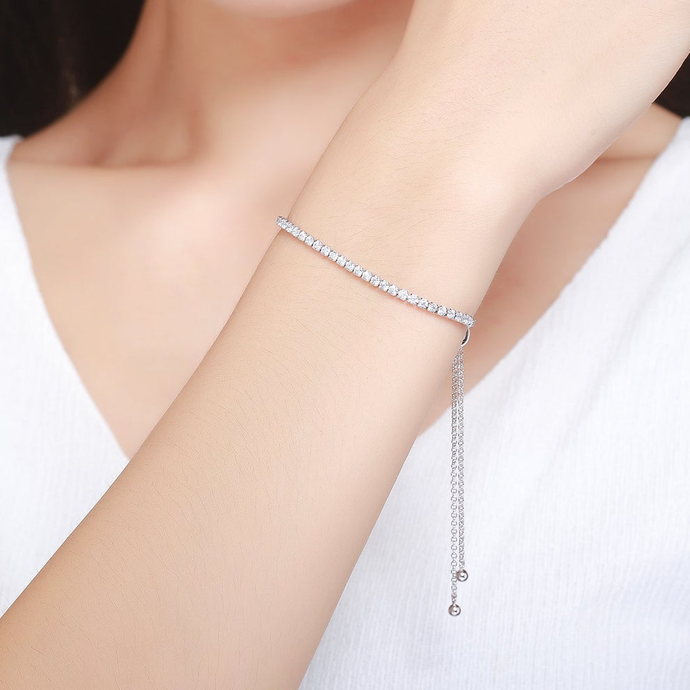 Sterling Moissanite Tennis Bracelet