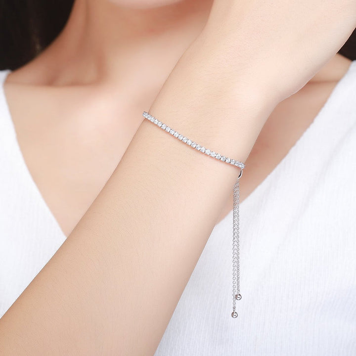 Sterling Moissanite Tennis Bracelet