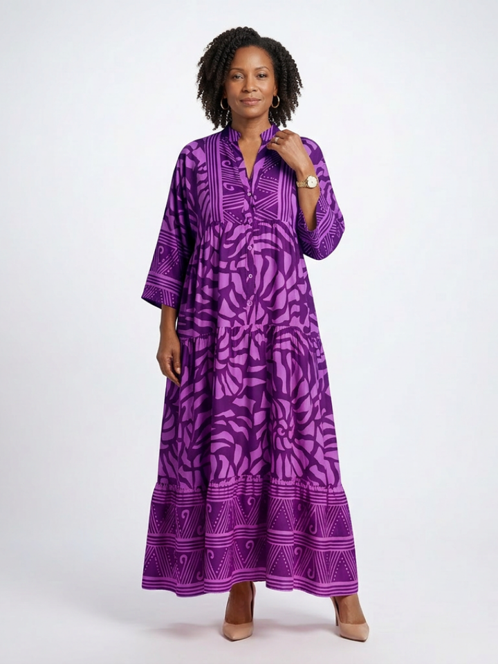 Marielle™ - Button Front Midi Dress