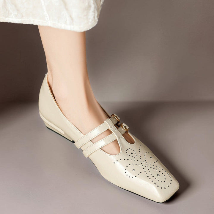 Marisol - Brogued Dual-Strap Mary Jane Pump