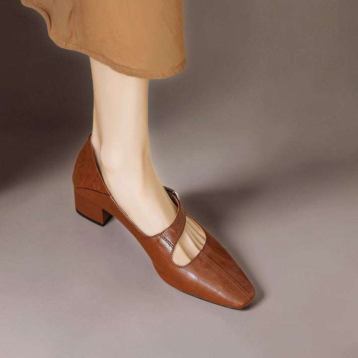 Quera - Chiseled Square-Toe Mary Jane Pump